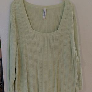 Cable knit Mint Green sweater